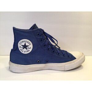 🔥 Converse Chuck Taylor All Star Blue White Hi-Top Canvas Shoes Men 8 Women 10